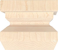 5" x 5" x 4-1/2" Tall Poplar Wood Feet (3599)