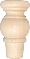 2-5/8" x 5" Tall Poplar Wood Feet (3584)