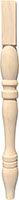 2" x 2" x 30-1/2" Tall Poplar Wood Leg (3557)