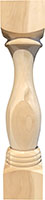 6" x 6" x 28-3/4" Tall Poplar Wood Leg (3545)