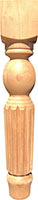 5" x 5" x 28-1/2" Tall Poplar Wood Leg (3548)
