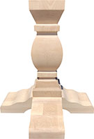 6 x 6 x 22" Poplar New England Base with Feet