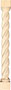 2-1/2" x 2-1/2" x 21-1/4" Tall Poplar Baluster (3515) 2-1/2" x 2-1/2" x 21-1/4" Tall Poplar Baluster (3515)